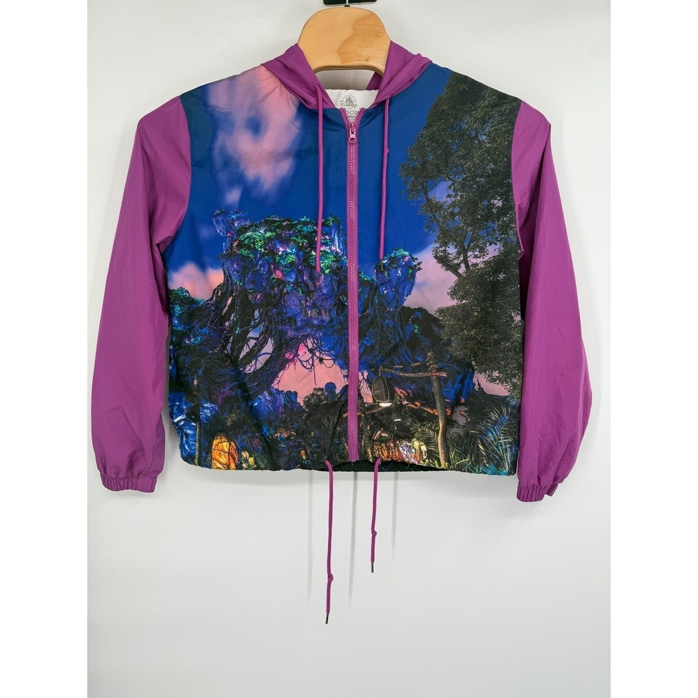Disney Parks Womens Pandora Avatar Zip Up Lightweight‎ Windbreaker Jacket Sz L